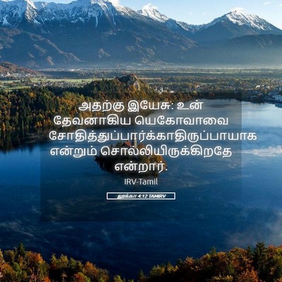 Picture 05 - லூக்கா 4:12 TAMIRV - அதற்கு இயேசு: உன் - Bible Verse Picture