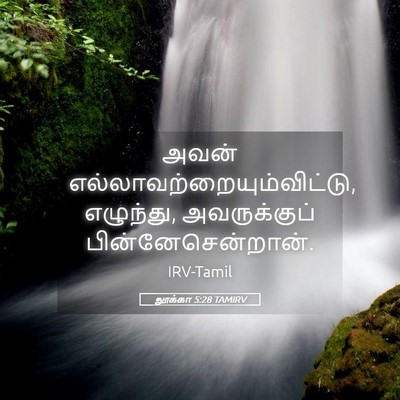Picture 05 - லூக்கா 5:28 TAMIRV - அவன் - Bible Verse Picture