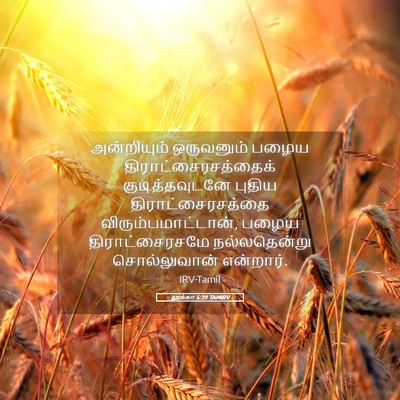 Picture 05 - லூக்கா 5:39 TAMIRV - அன்றியும் - Bible Verse Picture