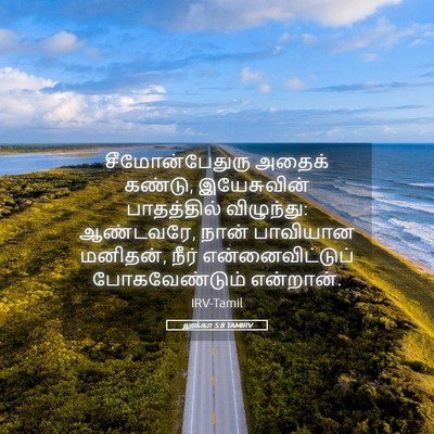 Picture 05 - லூக்கா 5:8 TAMIRV - சீமோன்பேதுரு - Bible Verse Picture