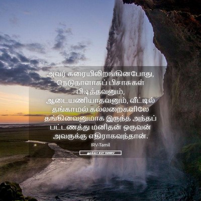 Picture 05 - லூக்கா 8:27 TAMIRV - அவர் - Bible Verse Picture