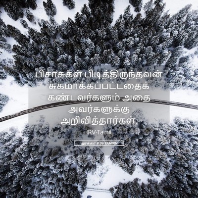 Picture 05 - லூக்கா 8:36 TAMIRV - பிசாசுகள் - Bible Verse Picture