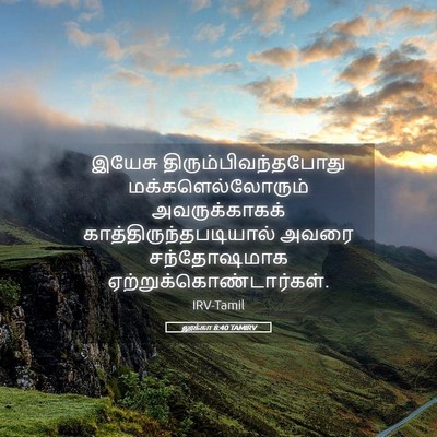 Picture 05 - லூக்கா 8:40 TAMIRV - இயேசு - Bible Verse Picture
