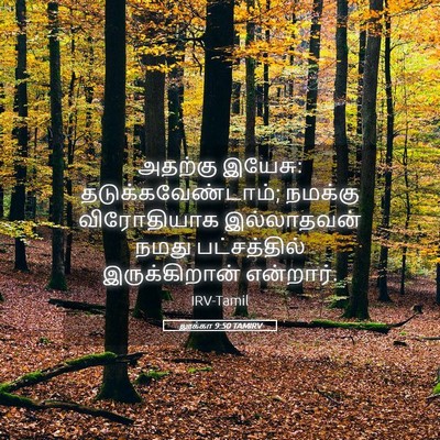 Picture 05 - லூக்கா 9:50 TAMIRV - அதற்கு இயேசு: - Bible Verse Picture