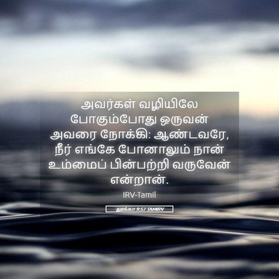 Picture 05 - லூக்கா 9:57 TAMIRV - அவர்கள் வழியிலே - Bible Verse Picture