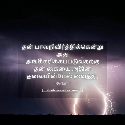 Picture 05 - லேவியராகமம் 1:4 TAMIRV - தன் - Bible Verse Picture