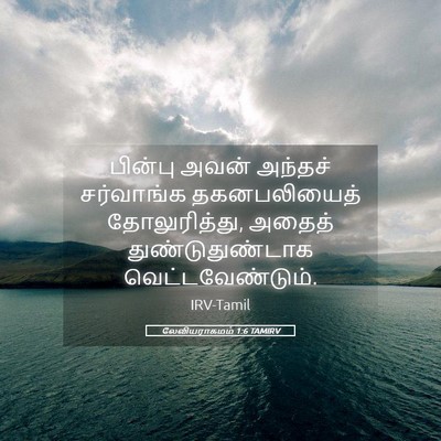 Picture 05 - லேவியராகமம் 1:6 TAMIRV - பின்பு அவன் - Bible Verse Picture