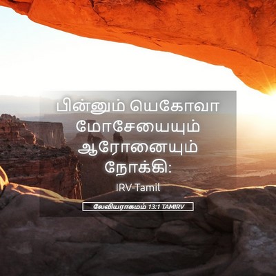 Picture 05 - லேவியராகமம் 13:1 TAMIRV - பின்னும் யெகோவா - Bible Verse Picture
