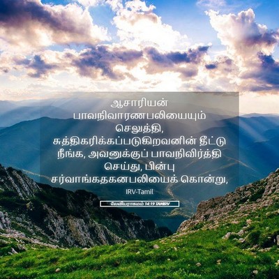Picture 05 - லேவியராகமம் 14:19 TAMIRV - ஆசாரியன் - Bible Verse Picture