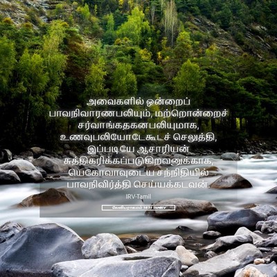 Picture 05 - லேவியராகமம் 14:31 TAMIRV - அவைகளில் ஒன்றைப் - Bible Verse Picture