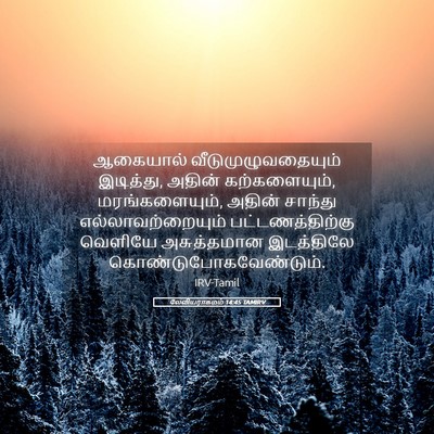 Picture 05 - லேவியராகமம் 14:45 TAMIRV - ஆகையால் - Bible Verse Picture