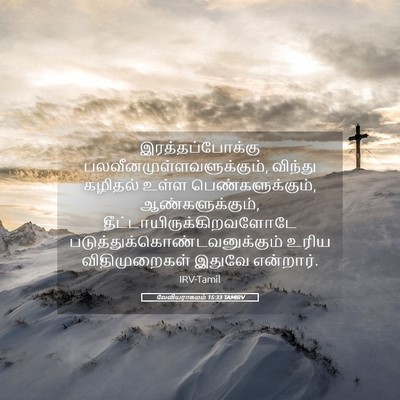 Picture 05 - லேவியராகமம் 15:33 TAMIRV - இரத்தப்போக்கு - Bible Verse Picture