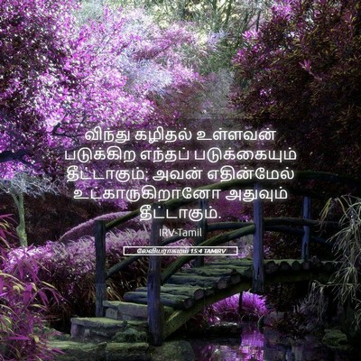 Picture 05 - லேவியராகமம் 15:4 TAMIRV - விந்து கழிதல் - Bible Verse Picture