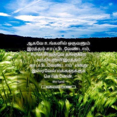 Picture 05 - லேவியராகமம் 17:12 TAMIRV - ஆகவே உங்களில் - Bible Verse Picture