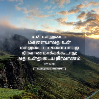 Picture 05 - லேவியராகமம் 18:10 TAMIRV - உன் மகனுடைய - Bible Verse Picture
