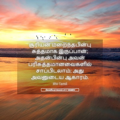 Picture 05 - லேவியராகமம் 22:7 TAMIRV - சூரியன் - Bible Verse Picture