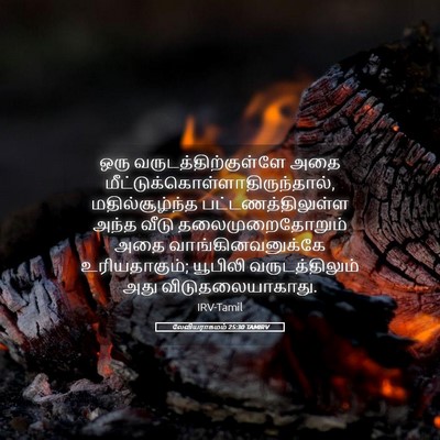 Picture 05 - லேவியராகமம் 25:30 TAMIRV - ஒரு - Bible Verse Picture