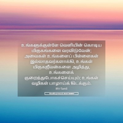 Picture 05 - லேவியராகமம் 26:22 TAMIRV - உங்களுக்குள்ளே - Bible Verse Picture