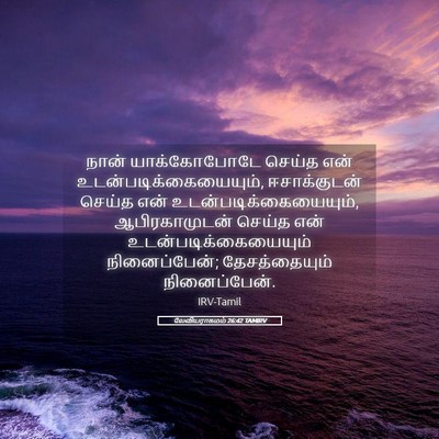 Picture 05 - லேவியராகமம் 26:42 TAMIRV - நான் யாக்கோபோடே - Bible Verse Picture
