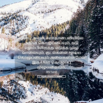 Picture 05 - லேவியராகமம் 3:9 TAMIRV - பின்பு அவன் - Bible Verse Picture