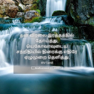 Picture 05 - லேவியராகமம் 4:17 TAMIRV - தன் விரலை - Bible Verse Picture