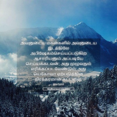 Picture 05 - லேவியராகமம் 6:22 TAMIRV - அவனுடைய மகன்களில் - Bible Verse Picture