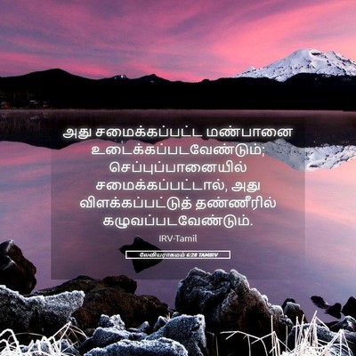 Picture 05 - லேவியராகமம் 6:28 TAMIRV - அது சமைக்கப்பட்ட - Bible Verse Picture