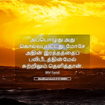 Picture 05 - லேவியராகமம் 8:19 TAMIRV - அப்பொழுது அது - Bible Verse Picture