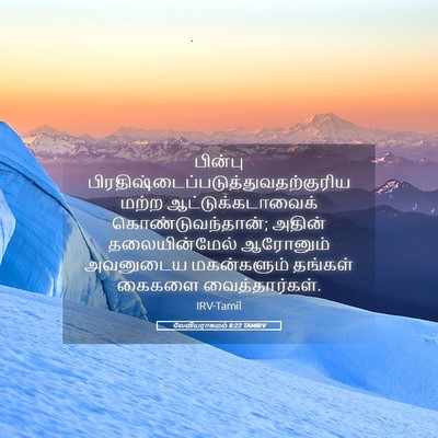 Picture 05 - லேவியராகமம் 8:22 TAMIRV - பின்பு - Bible Verse Picture