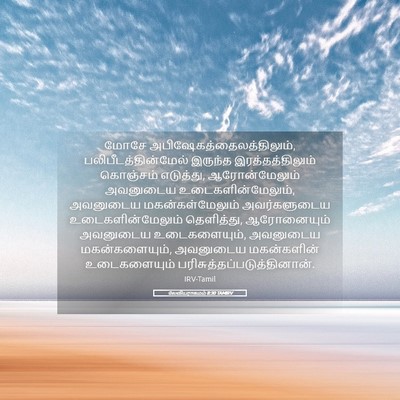 Picture 05 - லேவியராகமம் 8:30 TAMIRV - மோசே - Bible Verse Picture