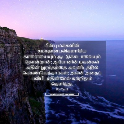 Picture 05 - லேவியராகமம் 9:18 TAMIRV - பின்பு மக்களின் - Bible Verse Picture