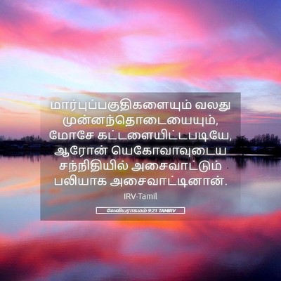 Picture 05 - லேவியராகமம் 9:21 TAMIRV -  - Bible Verse Picture