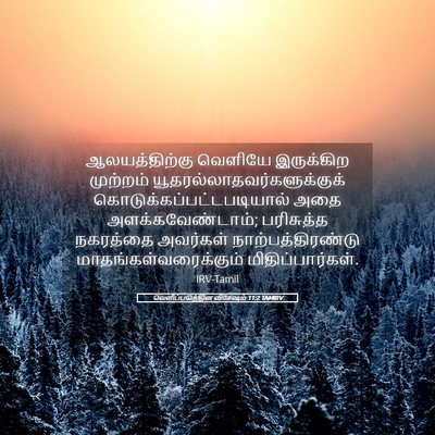 Picture 05 - வெளிப்படுத்தின விசேஷம் 11:2 TAMIRV - ஆலயத்திற்கு - Bible Verse Picture