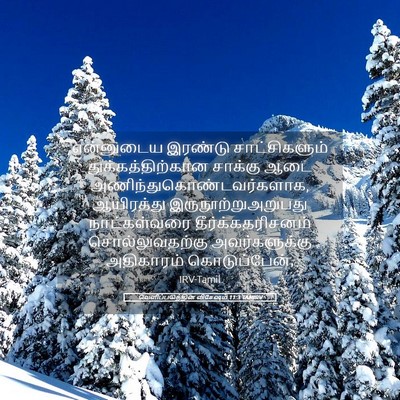 Picture 05 - வெளிப்படுத்தின விசேஷம் 11:3 TAMIRV - என்னுடைய இரண்டு - Bible Verse Picture