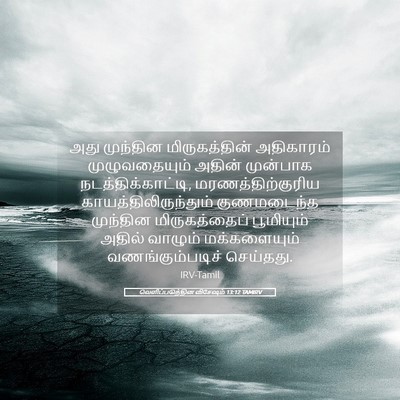 Picture 05 - வெளிப்படுத்தின விசேஷம் 13:12 TAMIRV - அது முந்தின - Bible Verse Picture