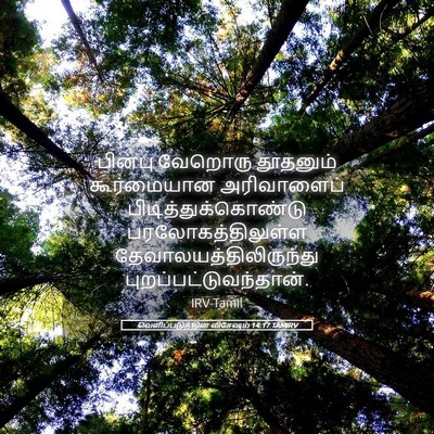 Picture 05 - வெளிப்படுத்தின விசேஷம் 14:17 TAMIRV - பின்பு வேறொரு - Bible Verse Picture