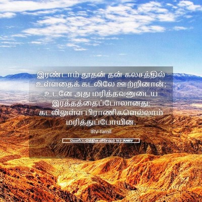 Picture 05 - வெளிப்படுத்தின விசேஷம் 16:3 TAMIRV - இரண்டாம் தூதன் - Bible Verse Picture