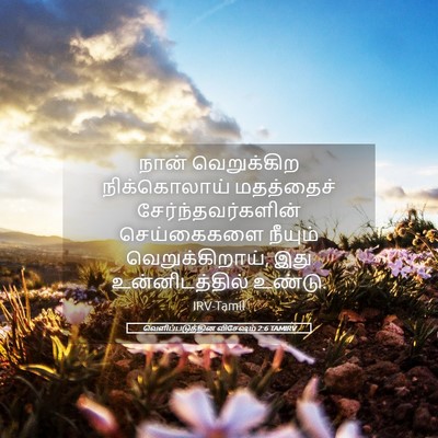 Picture 05 - வெளிப்படுத்தின விசேஷம் 2:6 TAMIRV - நான் வெறுக்கிற - Bible Verse Picture