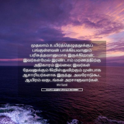 Picture 05 - வெளிப்படுத்தின விசேஷம் 20:6 TAMIRV - முதலாம் - Bible Verse Picture