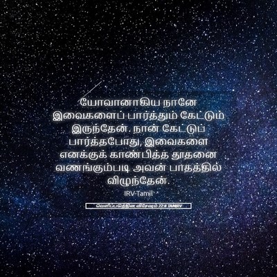 Picture 05 - வெளிப்படுத்தின விசேஷம் 22:8 TAMIRV - யோவானாகிய நானே - Bible Verse Picture