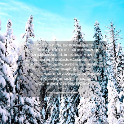 Picture 05 - வெளிப்படுத்தின விசேஷம் 3:18 TAMIRV - நான்: நீ - Bible Verse Picture