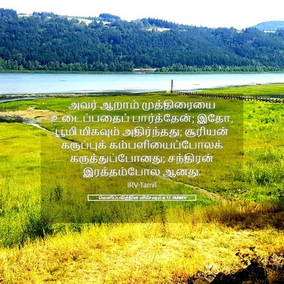 Picture 05 - வெளிப்படுத்தின விசேஷம் 6:12 TAMIRV - அவர் ஆறாம் - Bible Verse Picture
