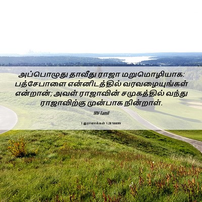 Picture 06 - 1 இராஜாக்கள் 1:28 TAMIRV - அப்பொழுது தாவீது - Bible Verse Picture