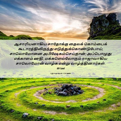 Picture 06 - 1 இராஜாக்கள் 1:39 TAMIRV - ஆசாரியனாகிய - Bible Verse Picture