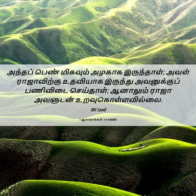 Picture 06 - 1 இராஜாக்கள் 1:4 TAMIRV - அந்தப் பெண் - Bible Verse Picture