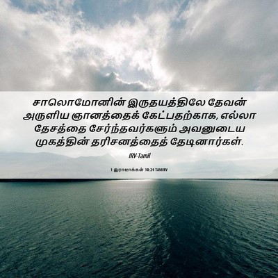 Picture 06 - 1 இராஜாக்கள் 10:24 TAMIRV - சாலொமோனின் - Bible Verse Picture