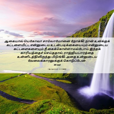 Picture 06 - 1 இராஜாக்கள் 11:11 TAMIRV - ஆகையால் யெகோவா - Bible Verse Picture