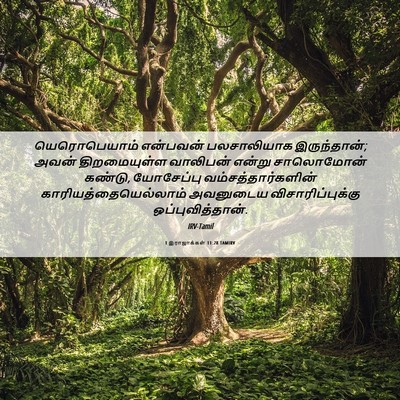 Picture 06 - 1 இராஜாக்கள் 11:28 TAMIRV - யெரொபெயாம் - Bible Verse Picture