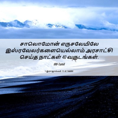Picture 06 - 1 இராஜாக்கள் 11:42 TAMIRV - சாலொமோன் - Bible Verse Picture