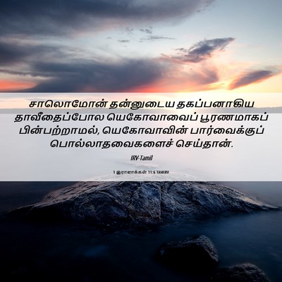 Picture 06 - 1 இராஜாக்கள் 11:6 TAMIRV - சாலொமோன் தன்னுடைய - Bible Verse Picture